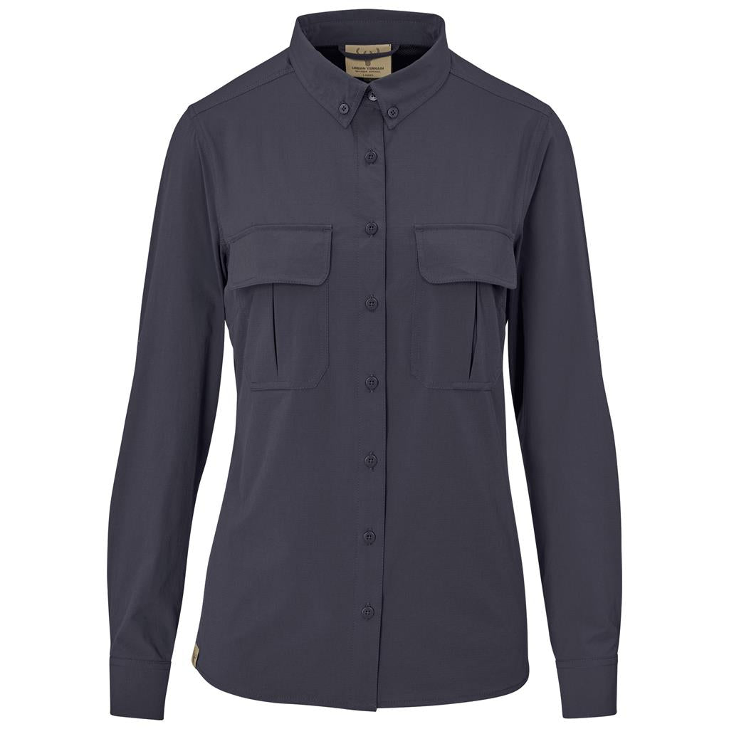 Ladies Long Sleeve Amatola Shirt CHARCOAL