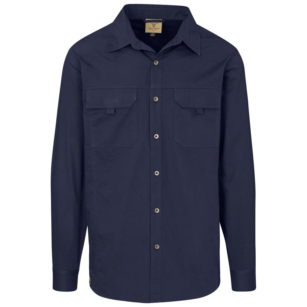 Mens Long Sleeve Mawenzi Twill Shirt NAVY