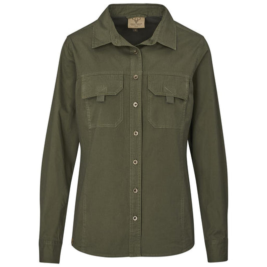 Ladies Long Sleeve Mawenzi Twill Shirt OLIVE