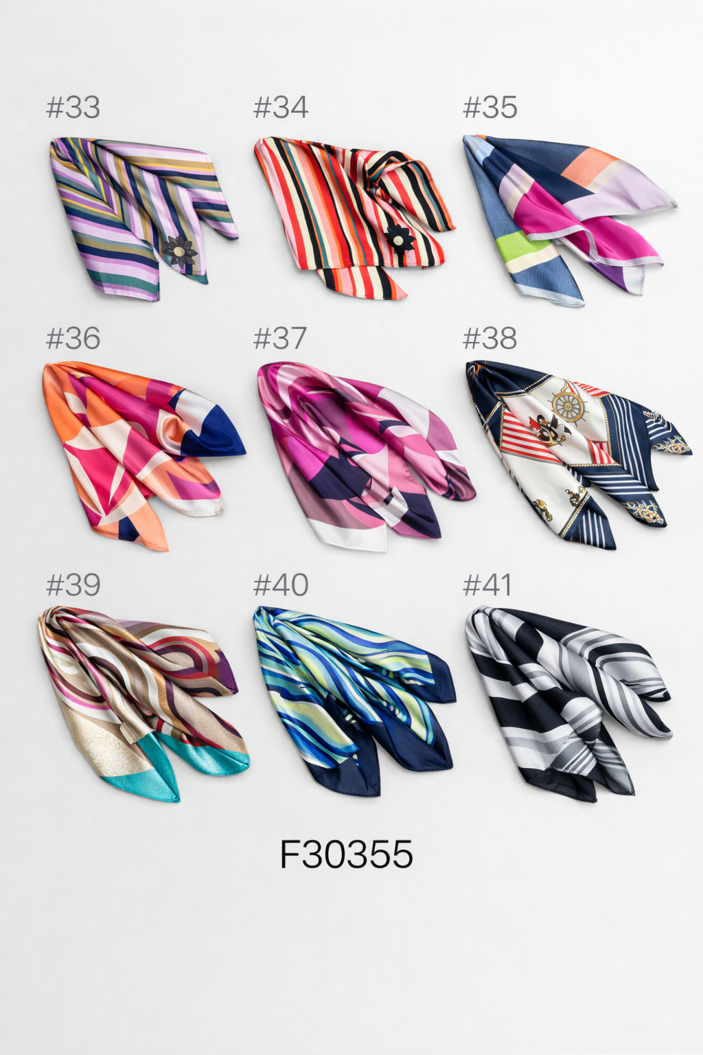 Satin Scarfs - 60cm x 60cm