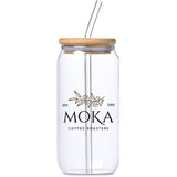 Okiyo Natsu Glass & Bamboo Tumbler & Straw - 500ml NATURAL