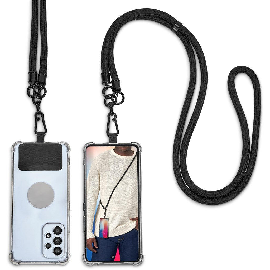 Altitude Trixie Crossbody Phone Strap in Pouch BLACK