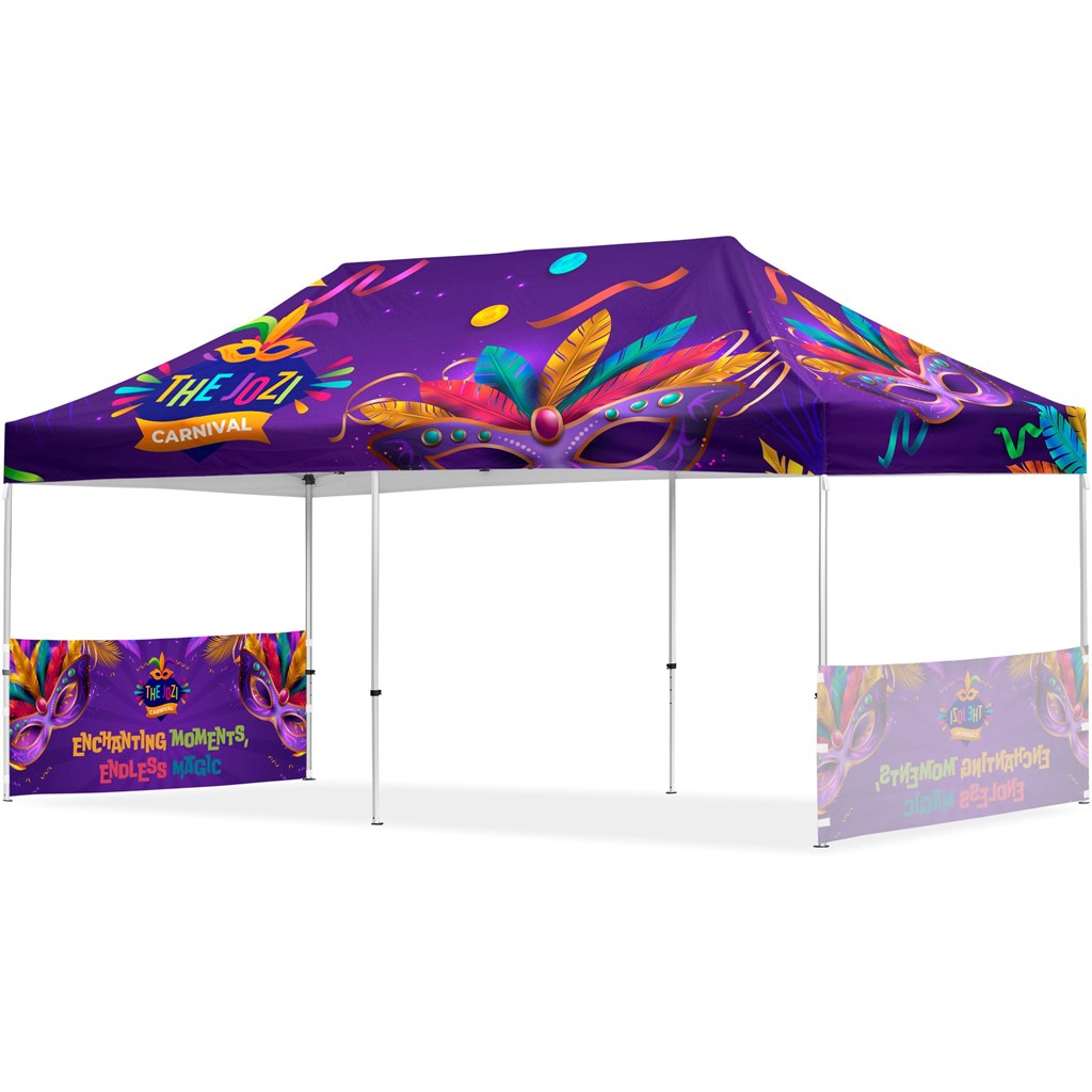 Coated Steel Sublimated Gazebo 6m x 3m - 2 Short Half-Wall Skins Default Title