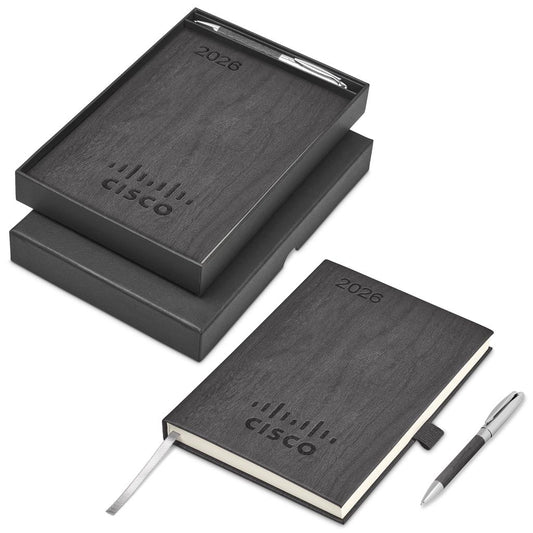 Altitude Oakridge A5 2026 Diary & Pen Set GREY