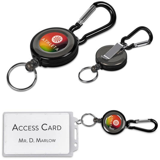 Altitude Swipe Retractable Badge Reel with Carabiner BLACK
