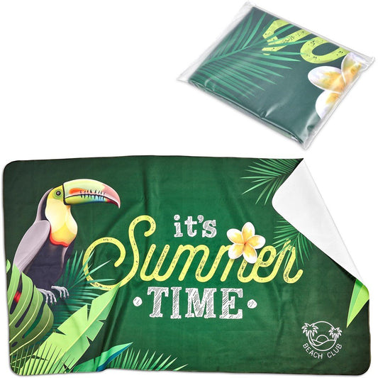 Pre-Printed Sample Hoppla Hula Beach Towel - Single Sided SOLID WHITE