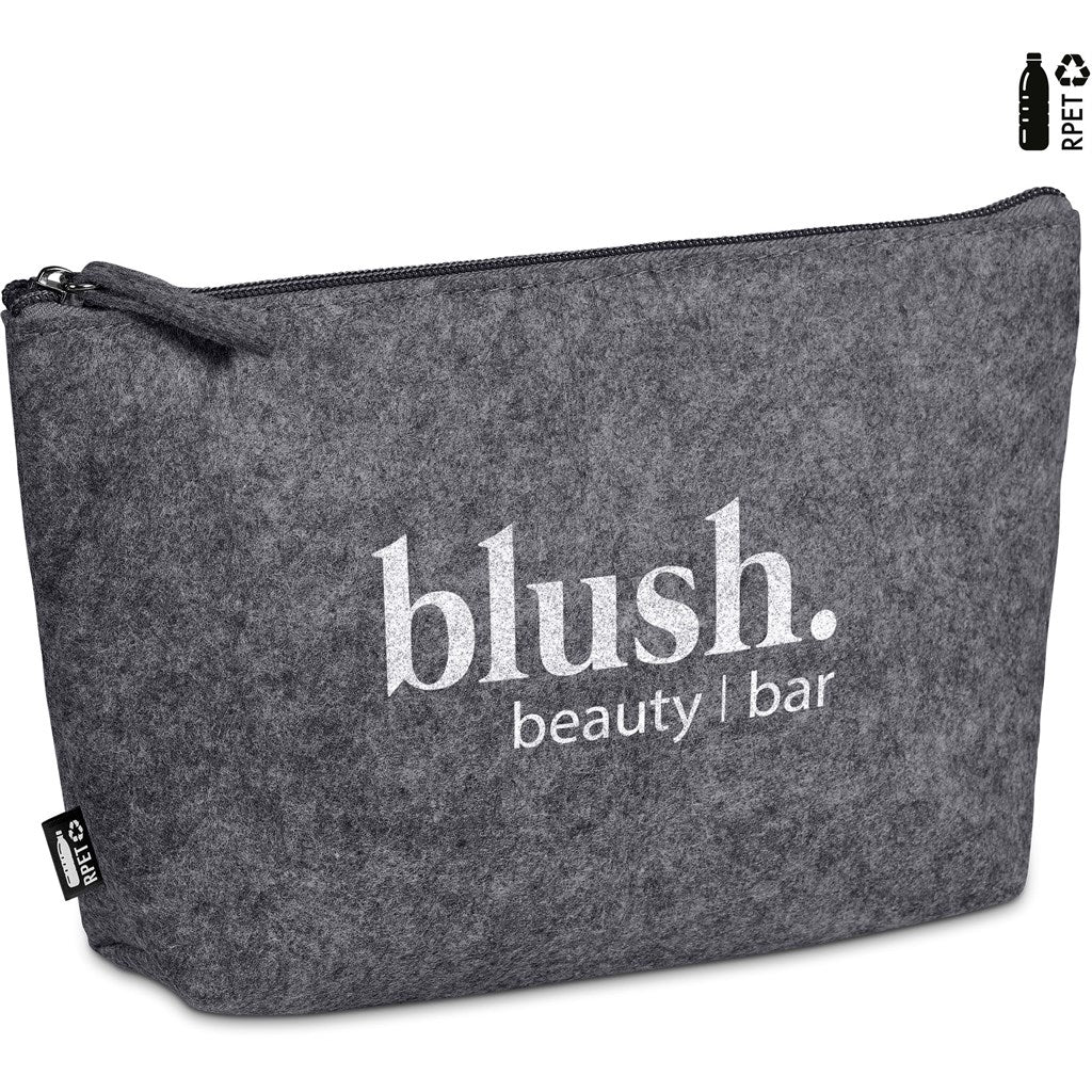 Okiyo Kesho Recycled PET Felt Mini Cosmetic Bag GREY