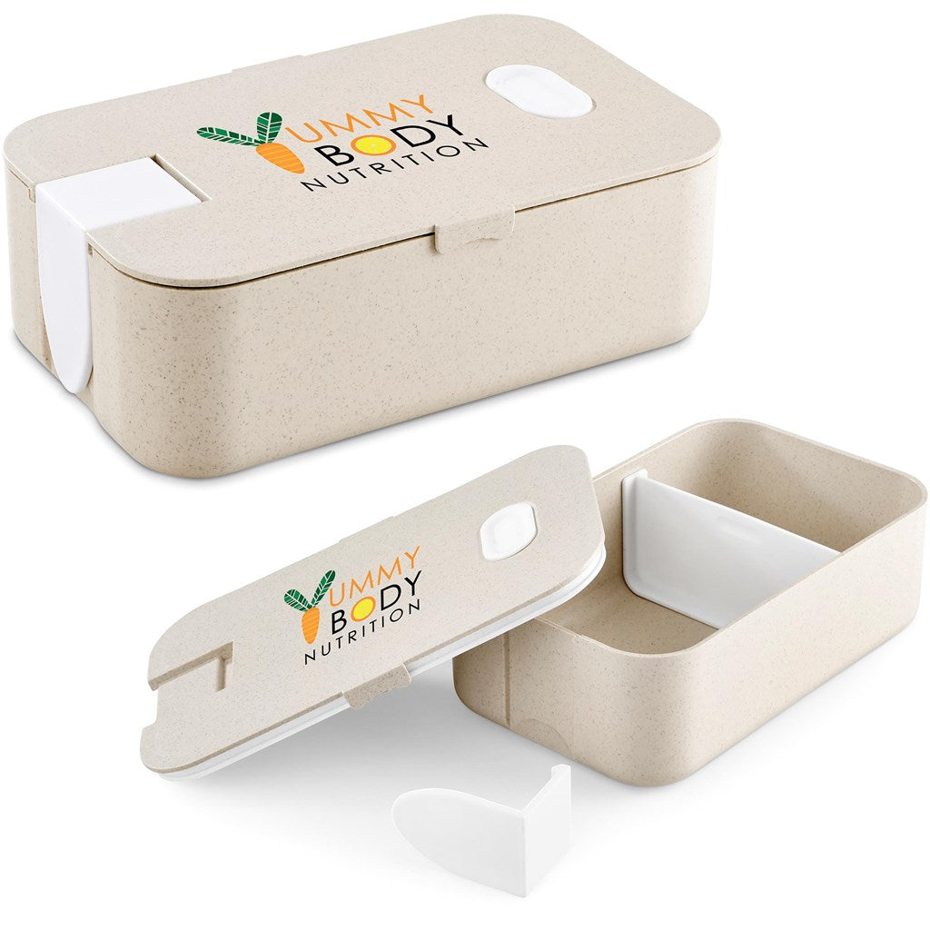 Okiyo Machi Wheat Straw Lunch Box SOLID WHITE