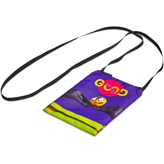Pre-Printed Sample Hoppla Robben Cross Body Sling Pouch BLACK