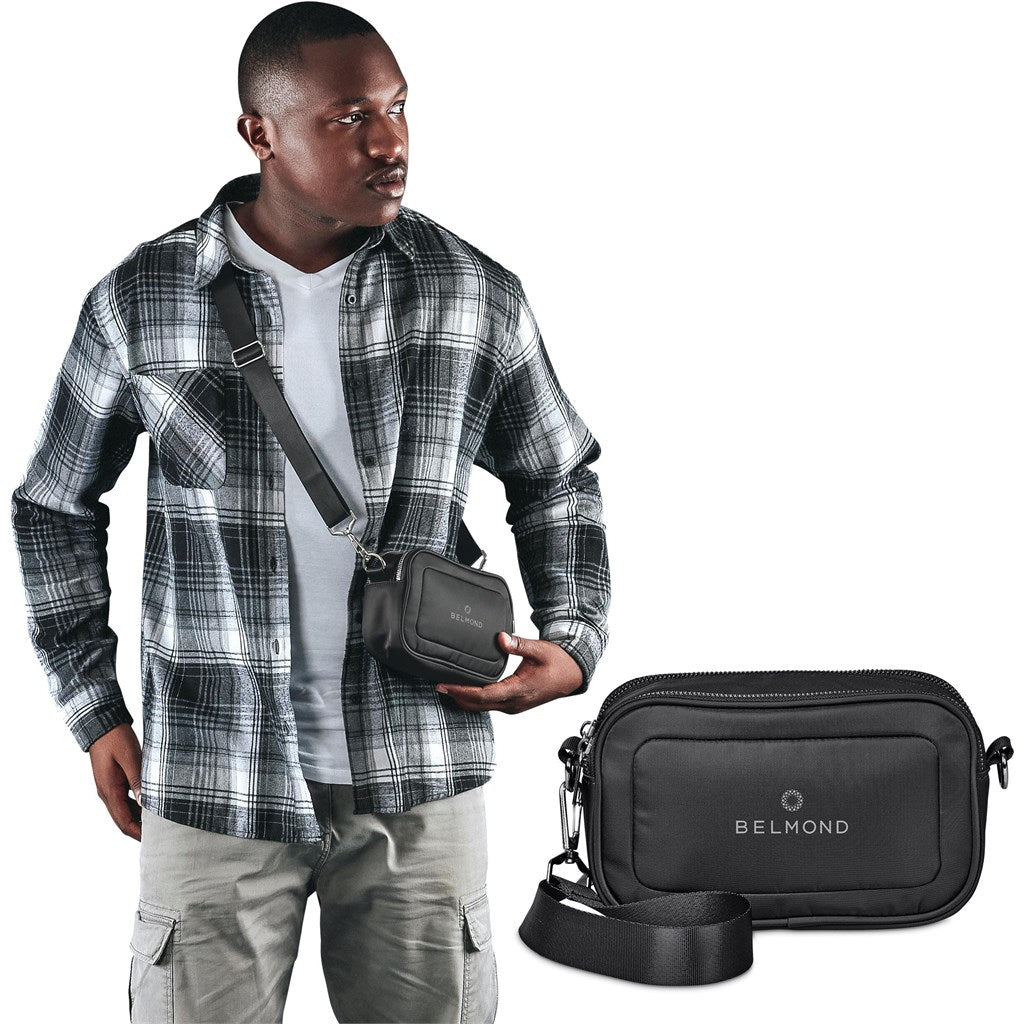 Serendipio Unisex Pitori Crossbody Bag BLACK