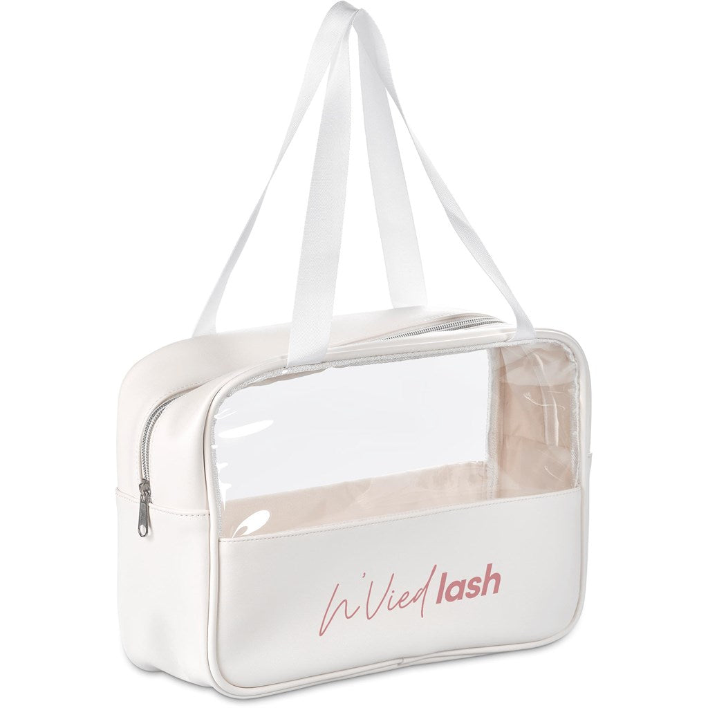 Eva & Elm Chanelle Super Toiletry & Cosmetic Bag CREAM