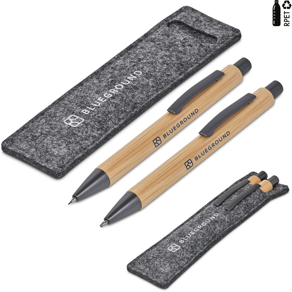 Okiyo Jona Bamboo Ball Pen & Pencil Set NATURAL