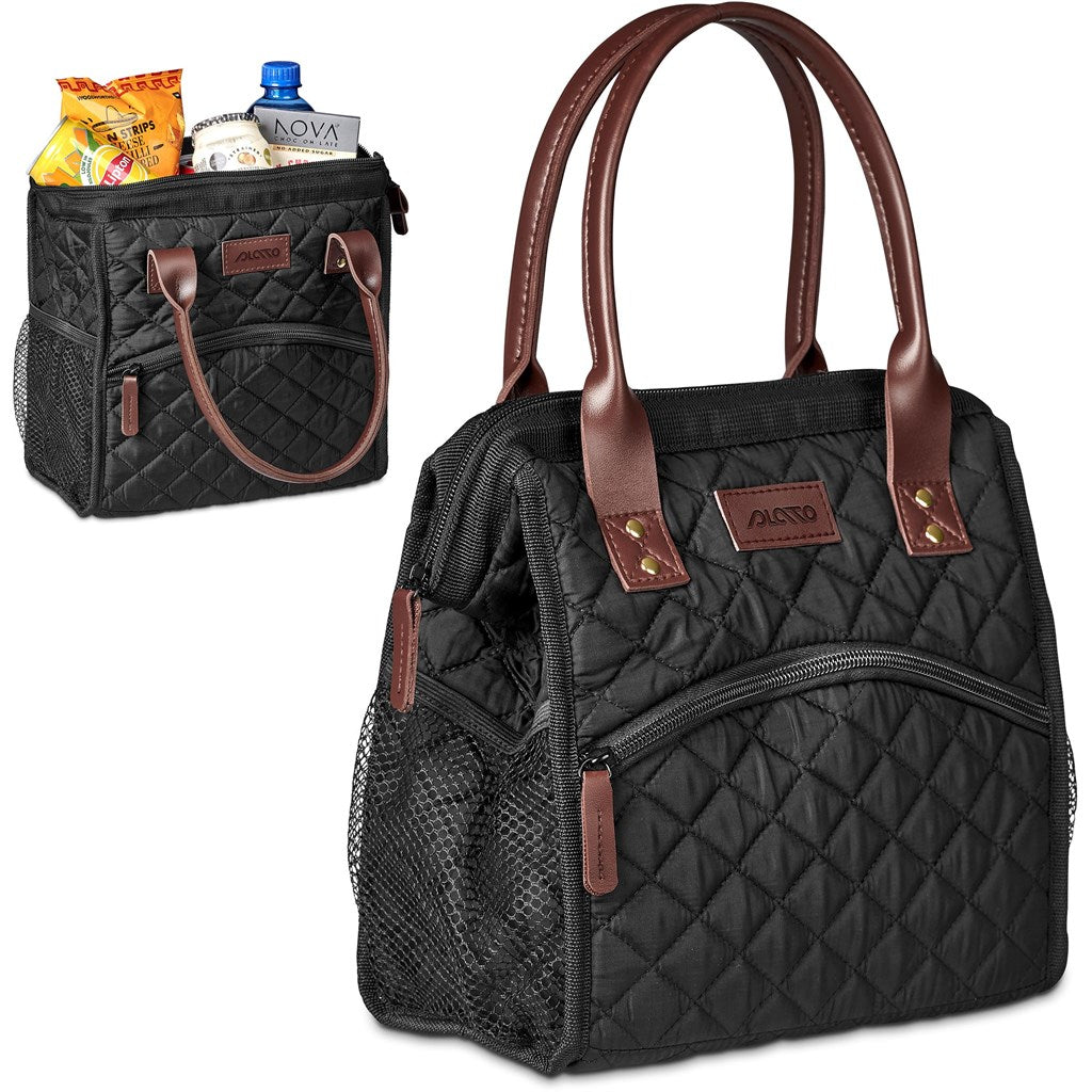 Kate Quilted 12-Can Lunch Cooler BLACK