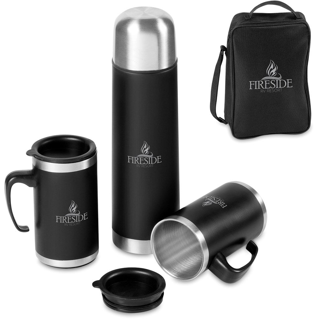 Cardinal Stainless Steel Vacuum Flask & Mug Set Default Title