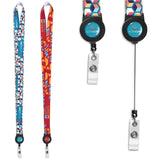 Altitude Badge Reel Single-Sided Satin Lanyard BLACK