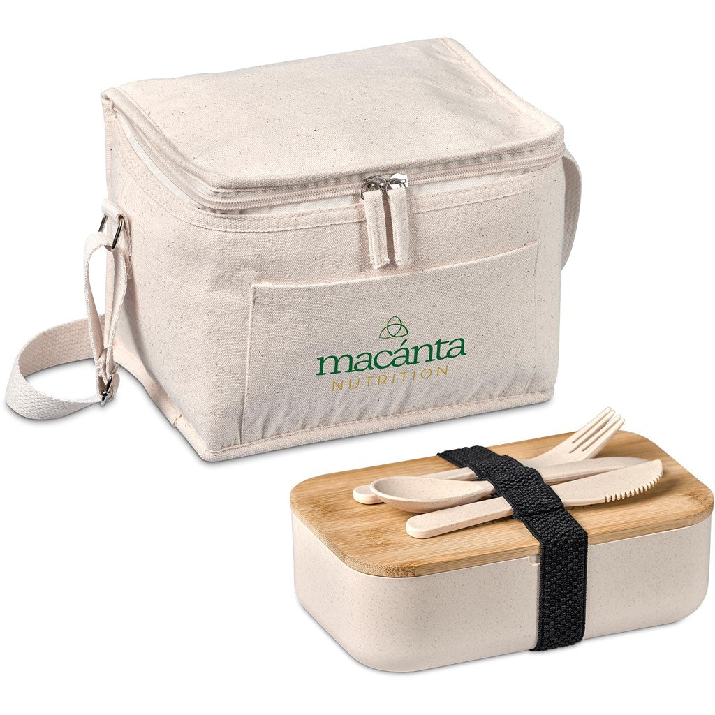 Okiyo Kura Cotton & Wheat Straw Lunch Set NATURAL