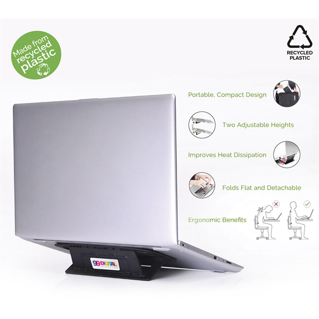 Okiyo Eezigo Recycled Plastic Portable Laptop Stand BLACK