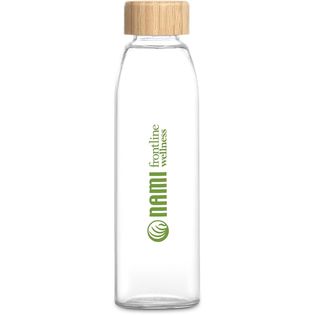 Okiyo Wabi-Sabi Glass Water Bottle - 500ml NATURAL