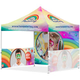 Coated Steel Sublimated Gazebo 3 x 3m - 2 Half-Wall Skins - 1 Full-Wall Skin Default Title
