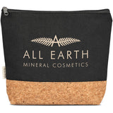 Okiyo Koruku Cork & Cotton Cosmetic Bag BLACK
