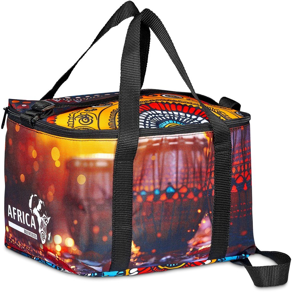 Pre-Printed Sample Hoppla Kruger Polyester 12-Can Cooler BLACK