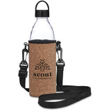 Kooshty Kork Hands-Free Glass Water Bottle – 850ml BLACK