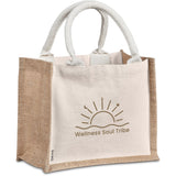 Okiyo Chinsai Mini Jute & Cotton Gift Bag NATURAL