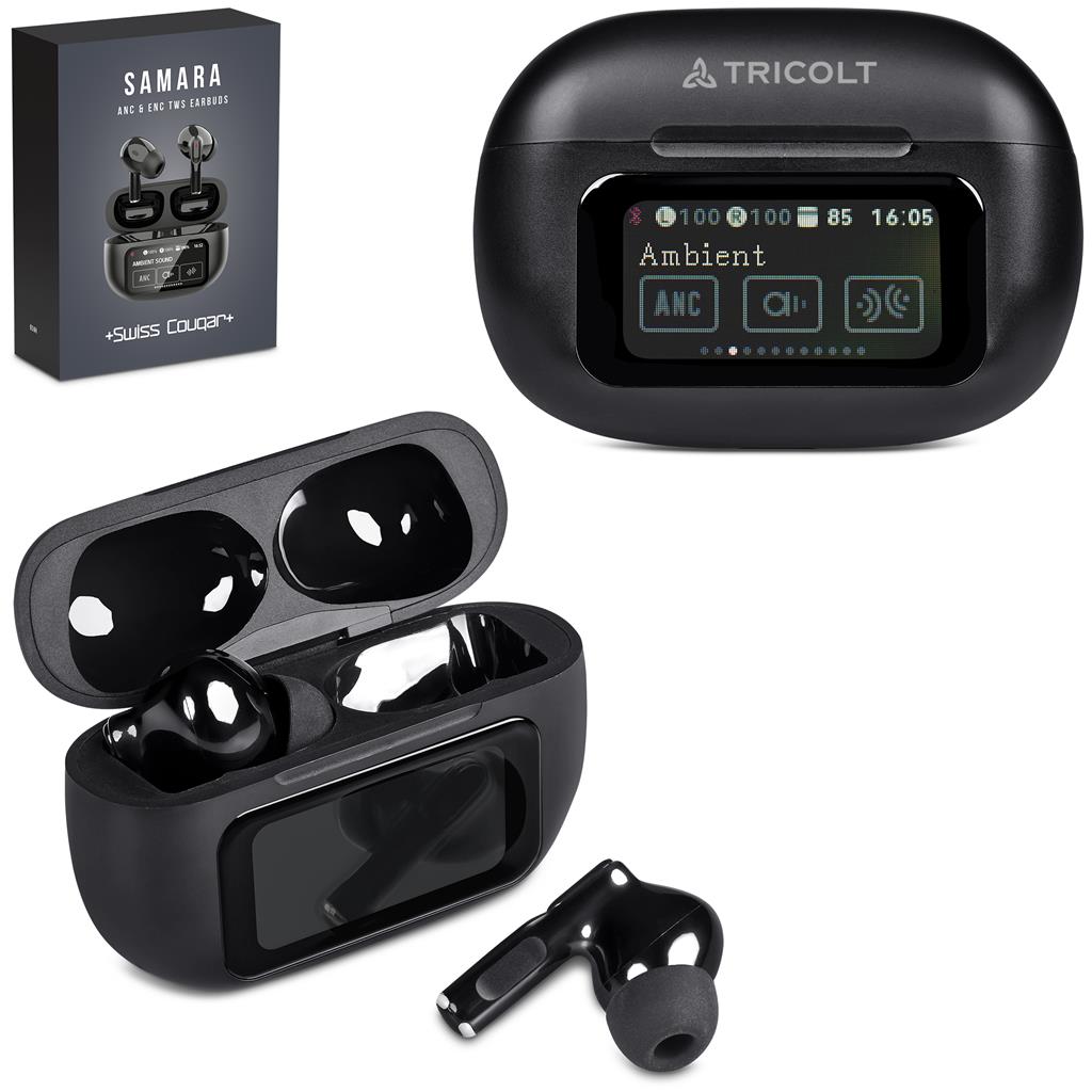 Swiss Cougar Samara ANC & ENC TWS Earbuds BLACK
