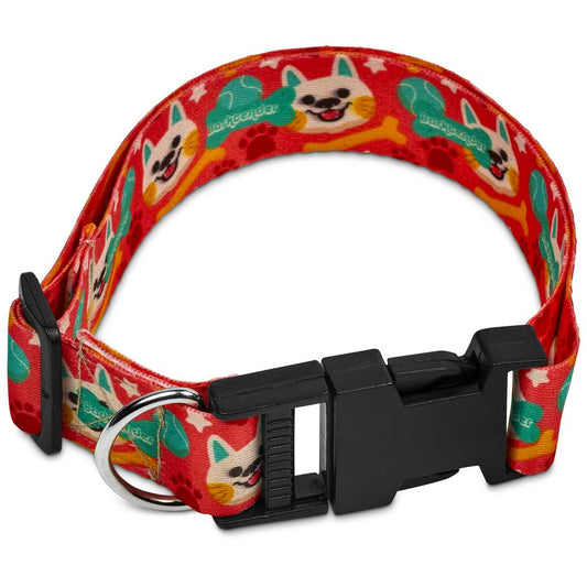 Hoppla Rambo Polyester Dog Collar BLACK