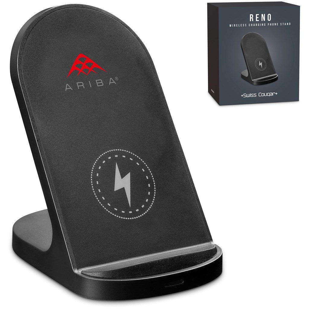 Swiss Cougar Reno Wireless Charging Phone Stand BLACK
