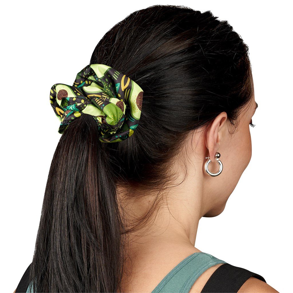 Pre-Production Sample Hoppla Botanic Polyester Hair Scrunchie BLACK