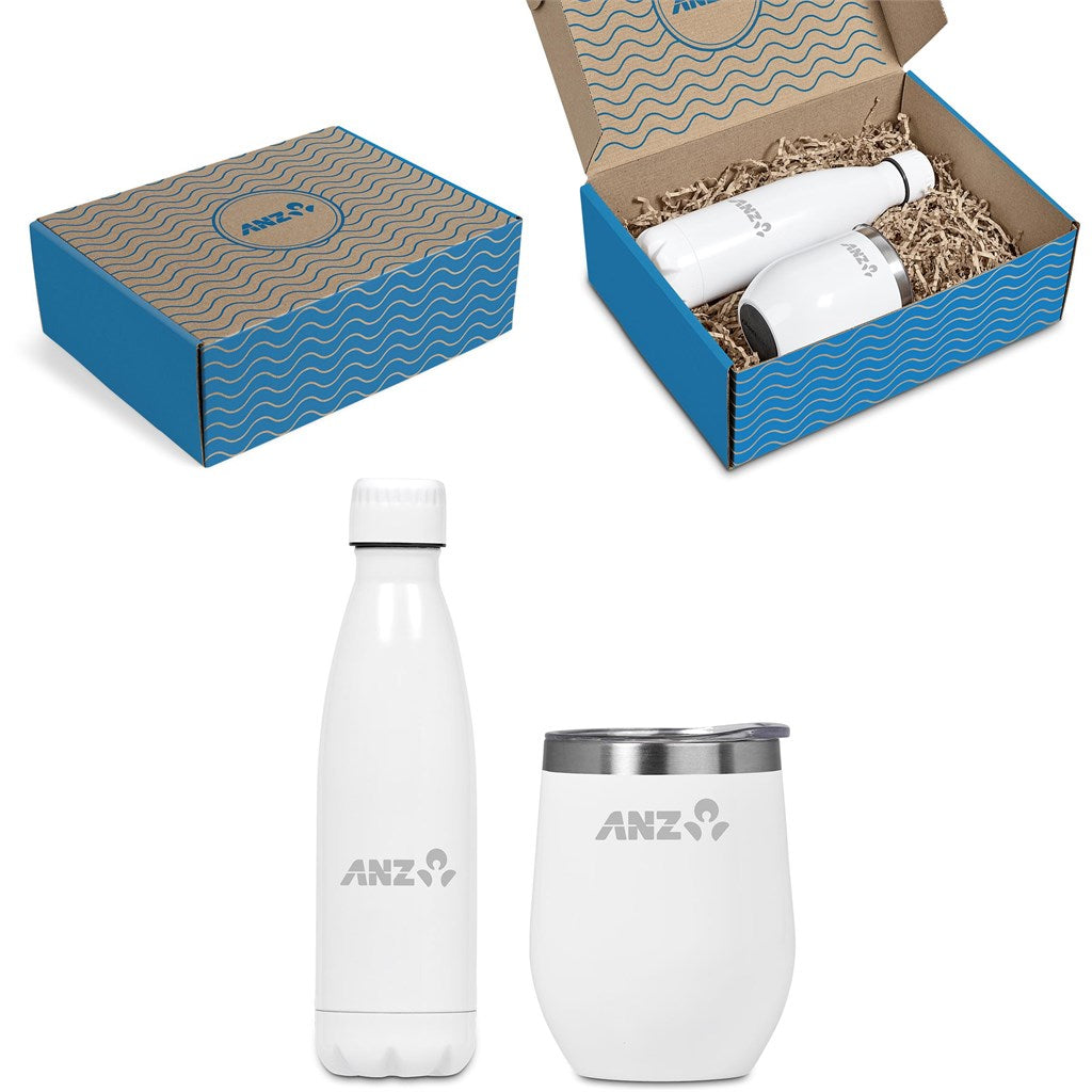 Serendipio Sherinova Drinkware Gift Set SOLID WHITE