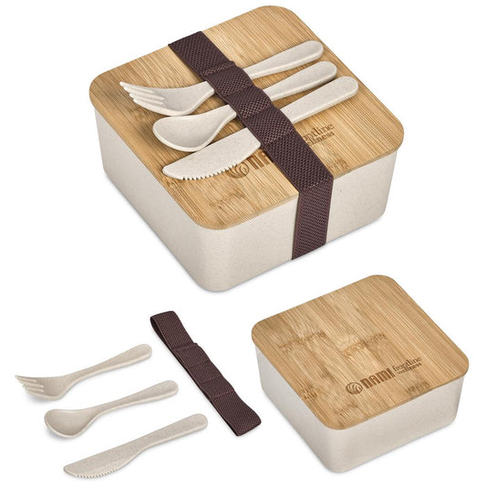 Okiyo Wani Wheat Straw & Bamboo Lunch Box NATURAL