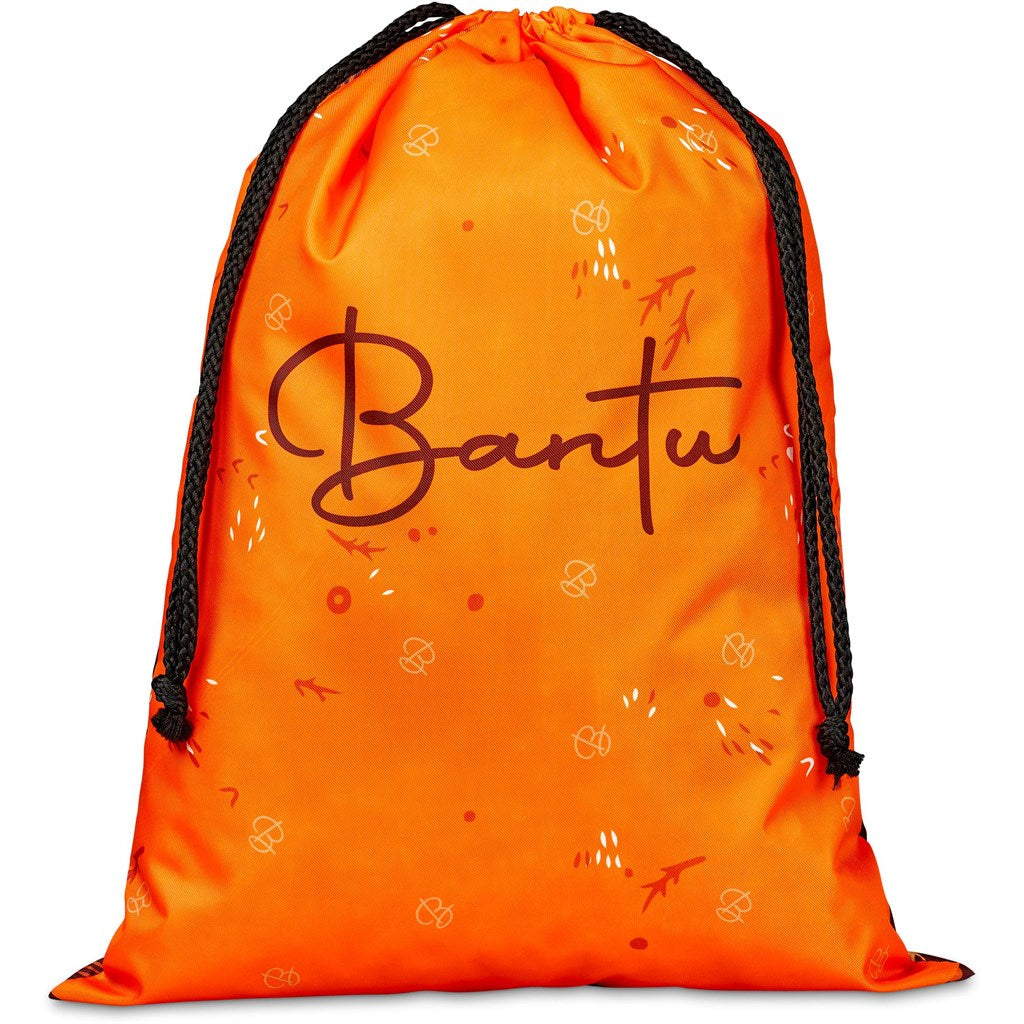 Hoppla Benguela Jumbo Polyester Drawstring Pouch BLACK