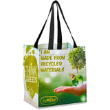 Pre-Printed Sample Hoppla Gateway Recycled PET Stitch-Bond Shopper BLACK
