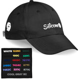 Pre-Branded Performance Cap Showcasing Silicone Branding BLACK