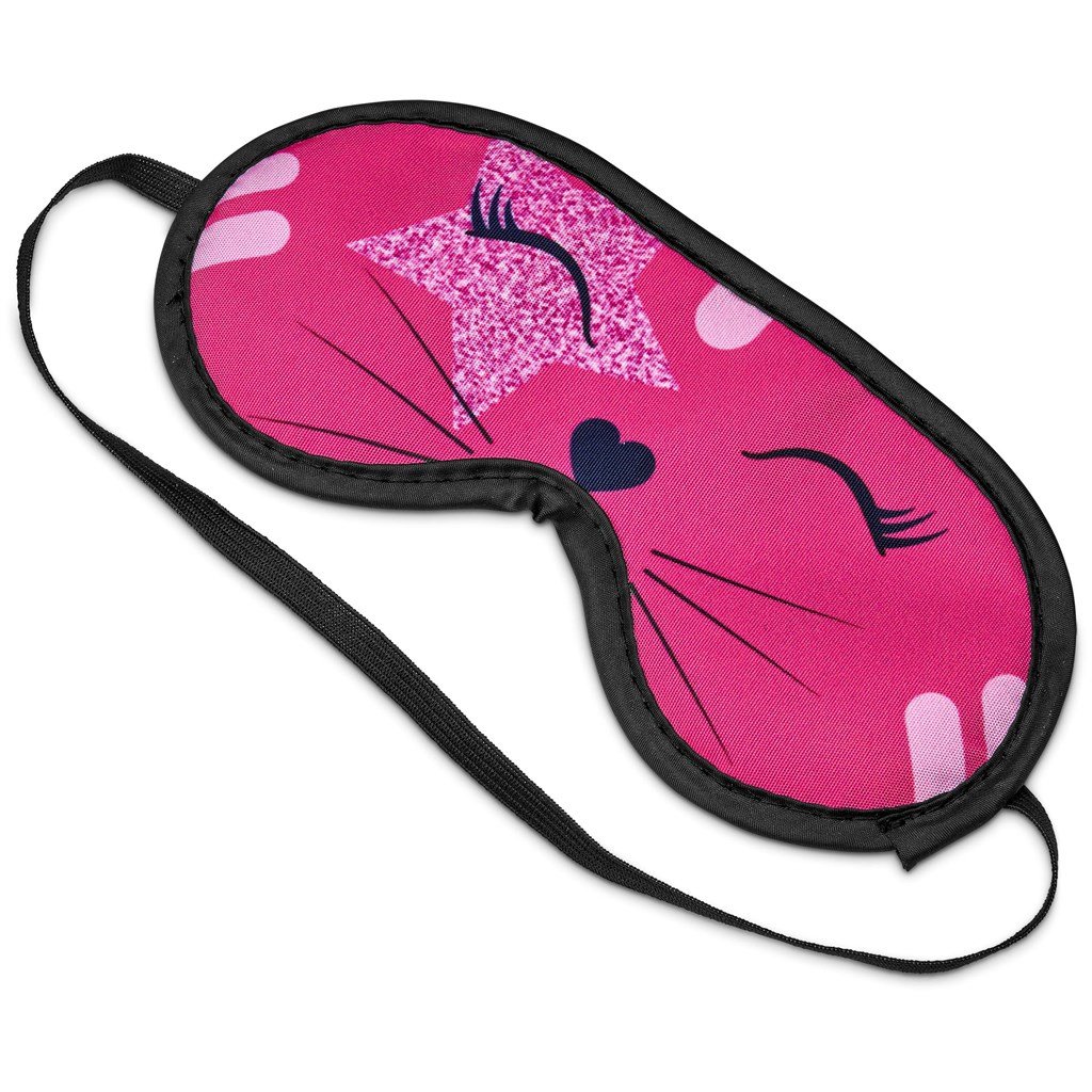 Pre-Printed Sample Hoppla Sleeptight Eye Mask BLACK