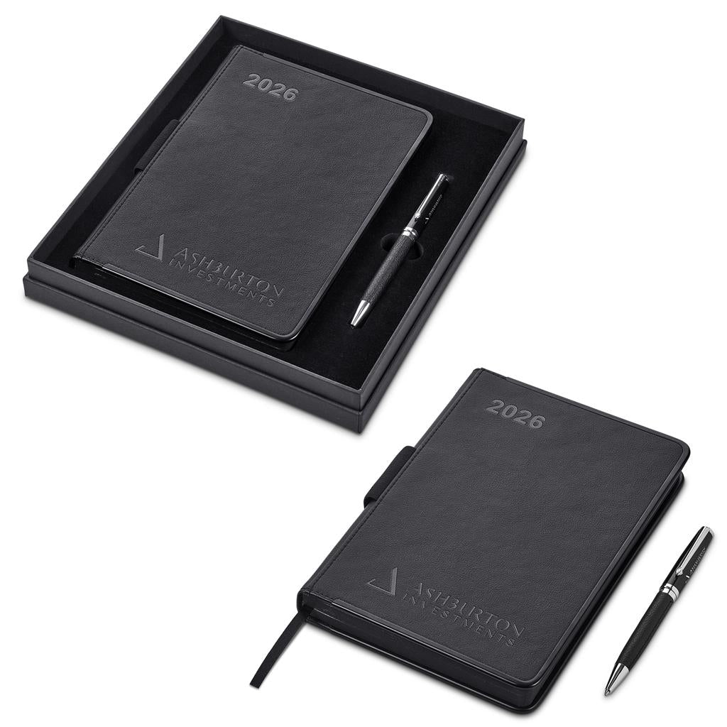 Alex Varga Solidarity A5 2026 Diary & Pen Set BLACK