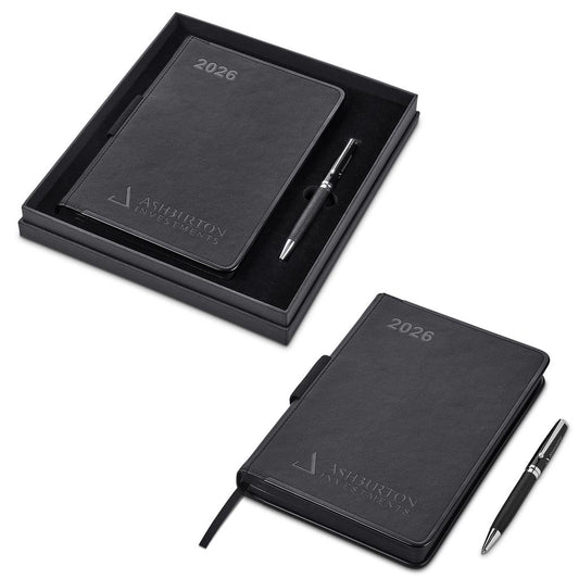 Alex Varga Solidarity A5 2026 Diary & Pen Set BLACK