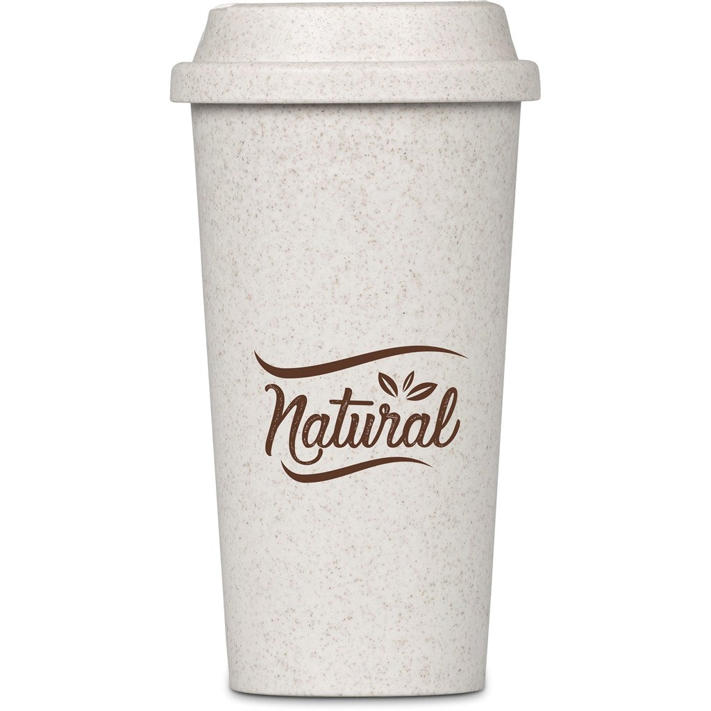 Okiyo Katagi Wheat Straw Double-Wall Tumbler – 450ml NATURAL
