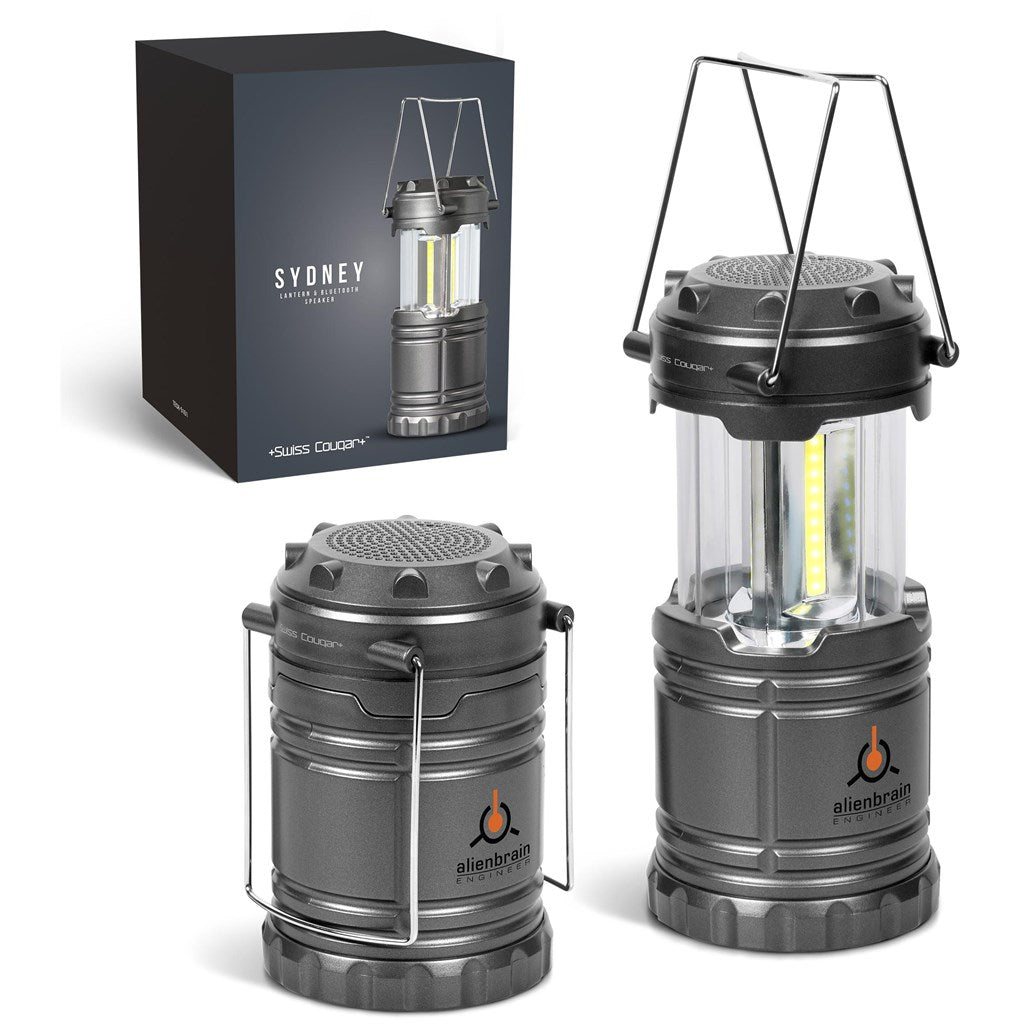 Swiss Cougar Sydney Lantern & Bluetooth Speaker GUN METAL