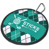 Pre-Printed Sample Hoppla Eagle Polyester Golf Ball Cleaner BLACK