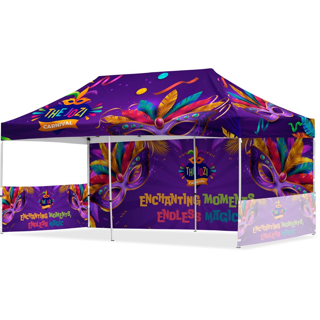 Coated Steel Sublimated Gazebo 6m x 3m - 1 Long Full-Wall Skin - 2 Short Half-Wall Skins Default Title