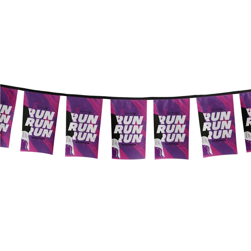 Sublimated Single-Sided Polyester Rectangle Bunting - 10m Default Title