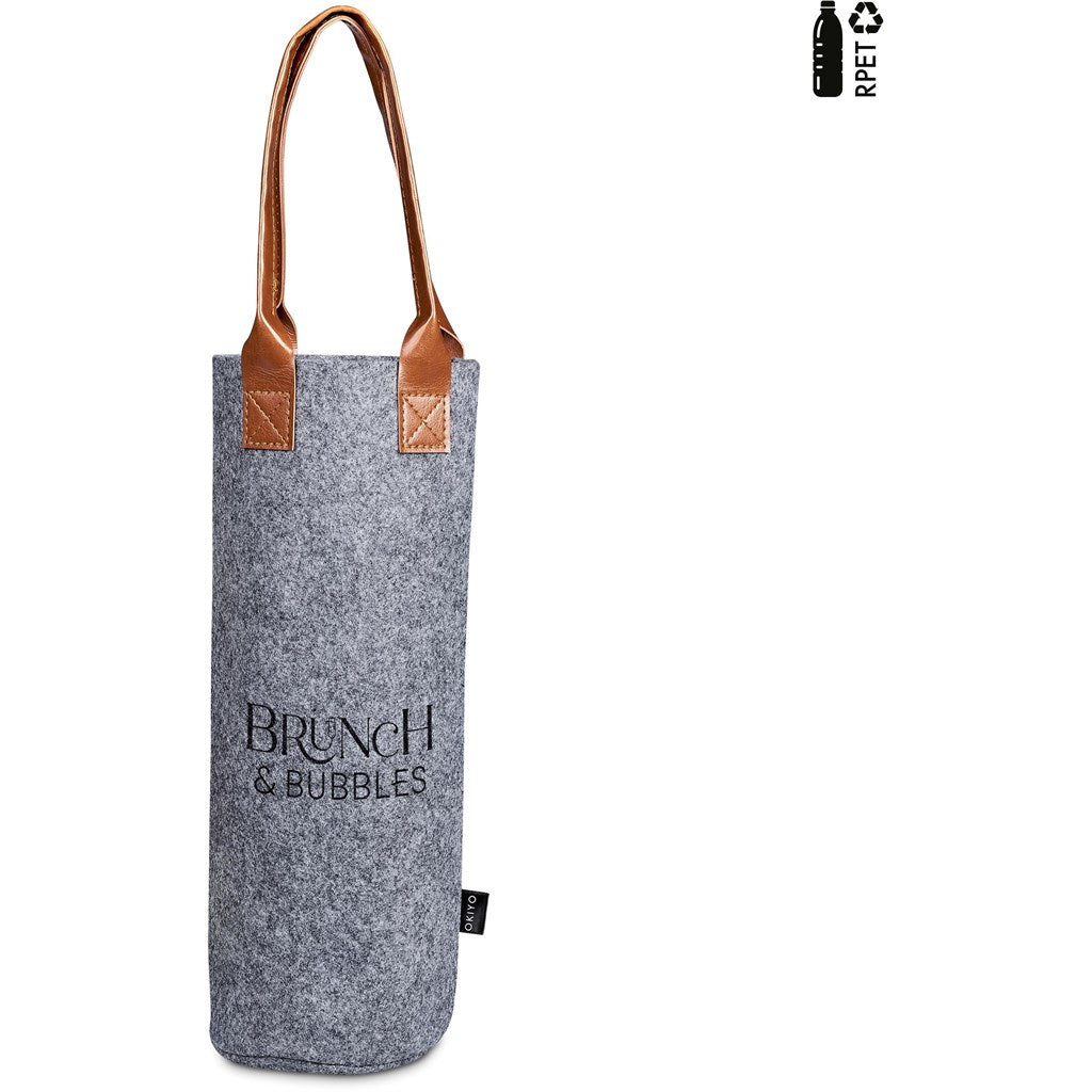 Okiyo Tahada RPET Felt Wine Tote GREY