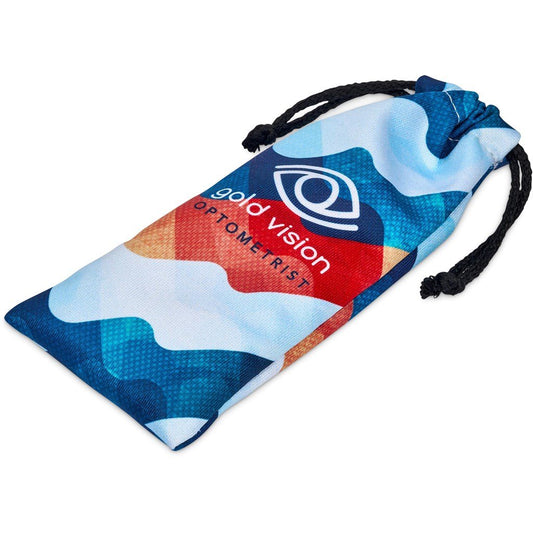 Pre-Printed Sample Hoppla Midlands Polyester Glasses Pouch BLACK