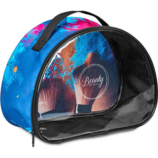 Pre-Printed Sample Hoppla Aloe Toiletry Bag With PVC Front Window BLACK