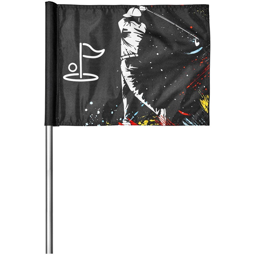 Pre-Printed Sample Hoppla Tournament Golf Flag SOLID WHITE