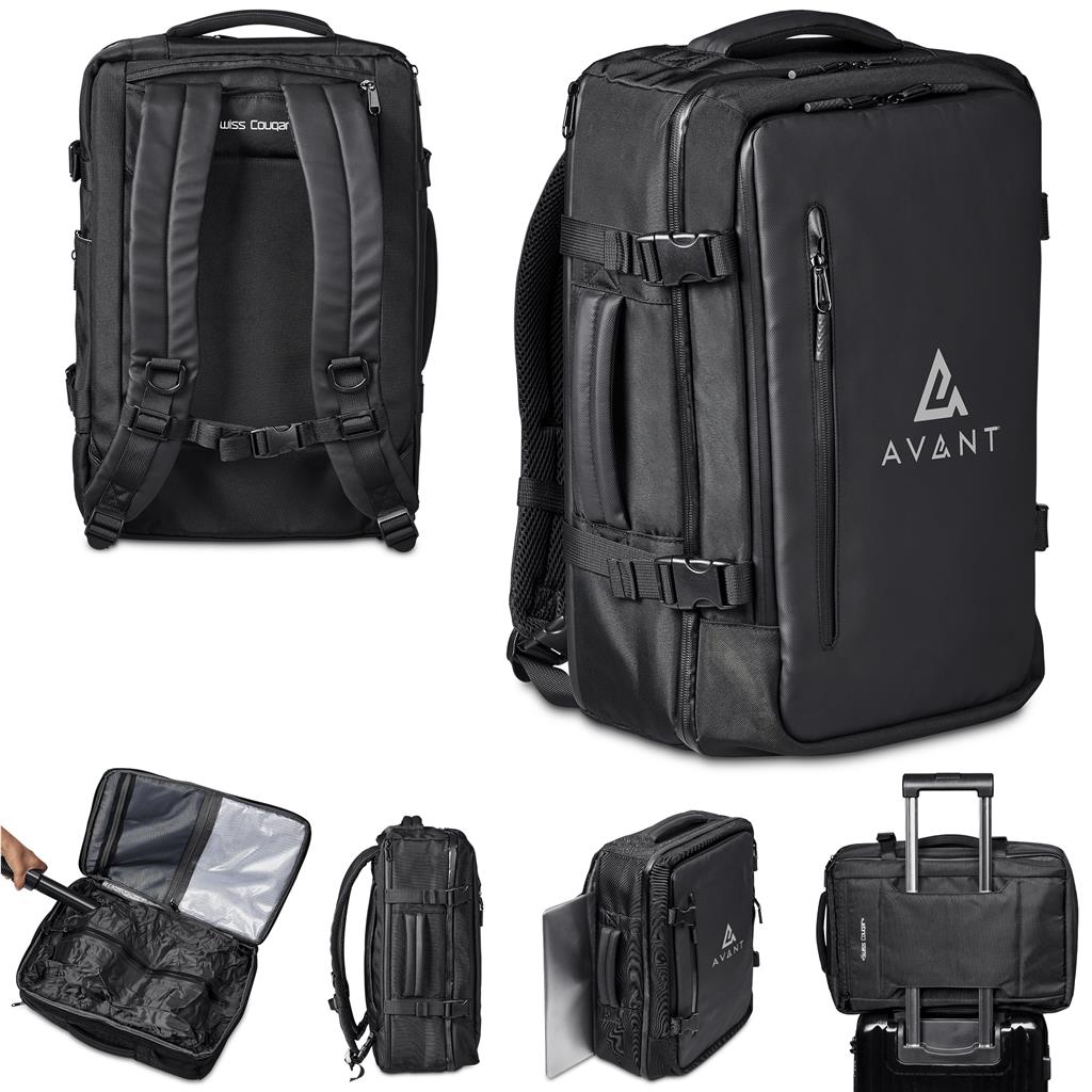 Swiss Cougar Lancaster Hybrid Laptop Backpack - BL BLACK