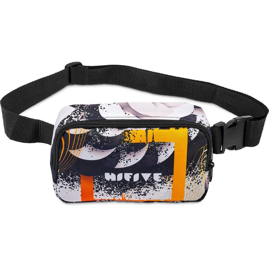 Pre-Printed Sample Hoppla Blyde Polyester Waist Bag BLACK
